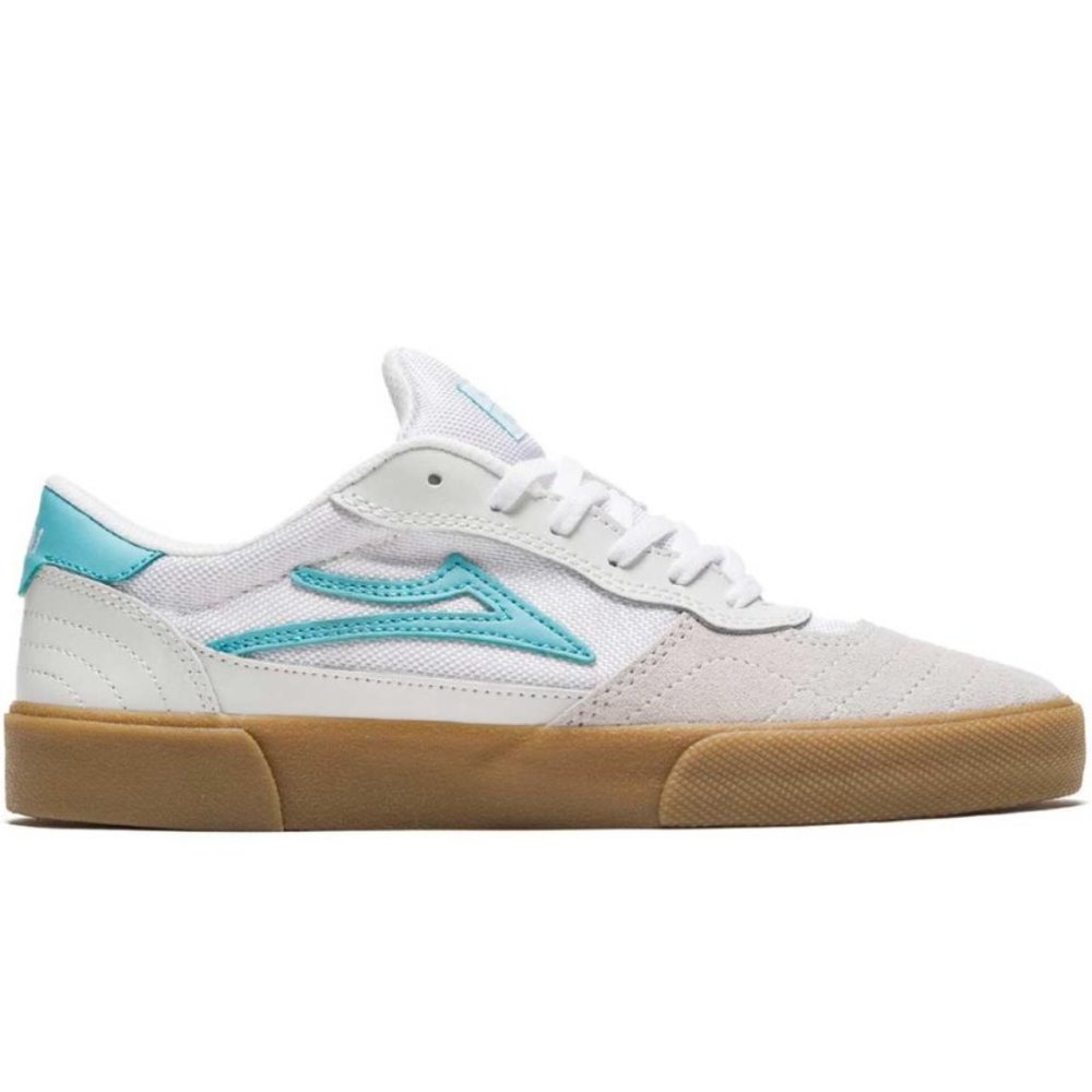 LAKAI Cambridge - White/Teal Suede Shoes